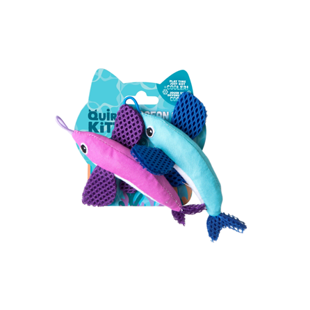 Quirky Kitty Flying Fish 2 Pack with Catnip Cat Toy