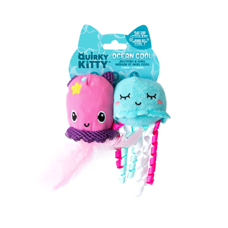 Quirky Kitty Jellyfish with Catnip 2 Pack Cat Toys