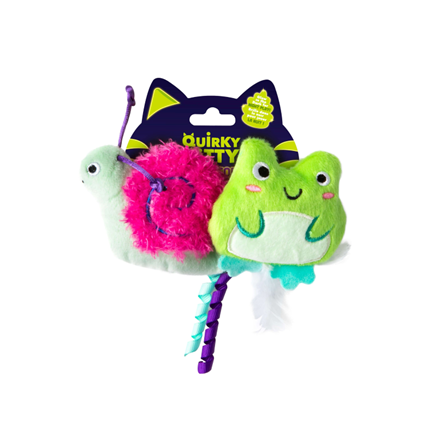 Quirky Kitty Glow Critters with Catnip and Silvervine 2 Pack Cat Toys